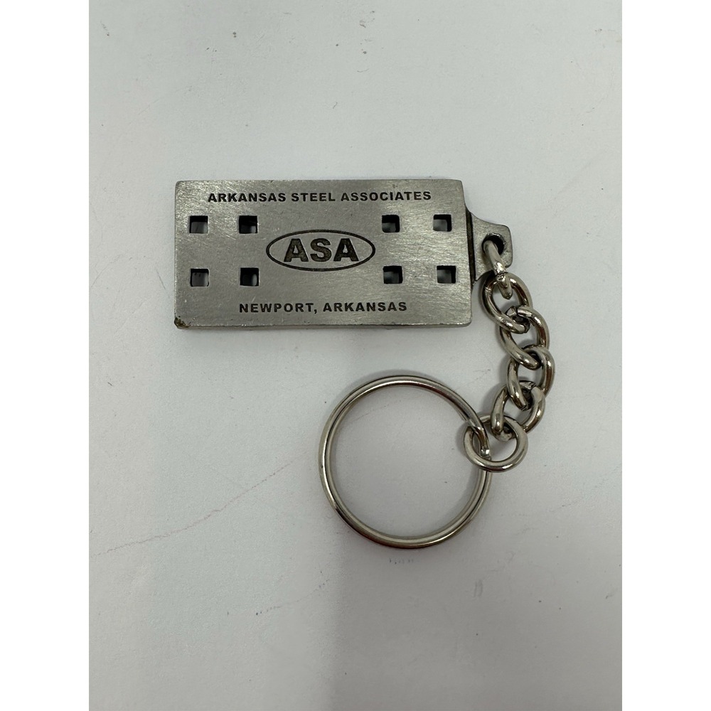 Branded Metal Keychain Arkansas Steel Associates Newport Arkansas A1